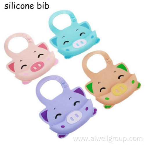 Cute Animal Waterproof Silicone Weaning Bib